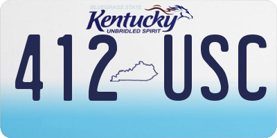KY license plate 412USC