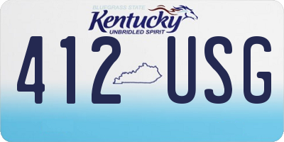 KY license plate 412USG
