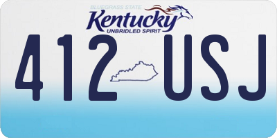 KY license plate 412USJ