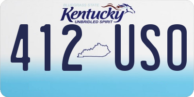 KY license plate 412USO