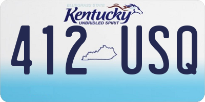KY license plate 412USQ