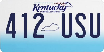 KY license plate 412USU
