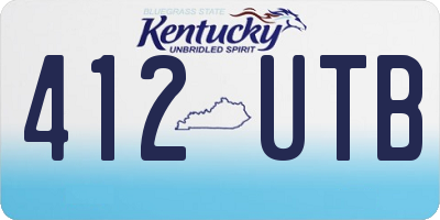 KY license plate 412UTB