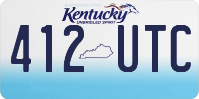 KY license plate 412UTC