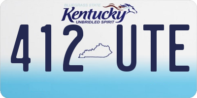 KY license plate 412UTE