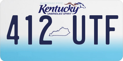 KY license plate 412UTF
