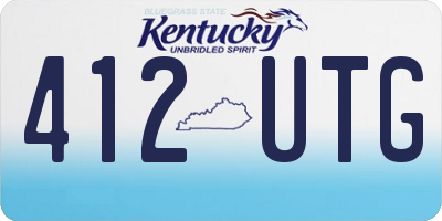 KY license plate 412UTG