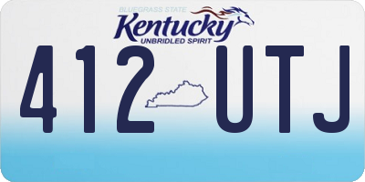 KY license plate 412UTJ