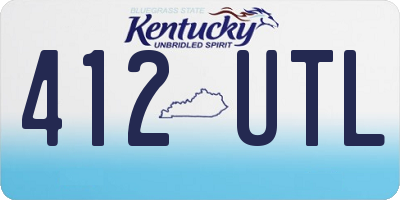 KY license plate 412UTL