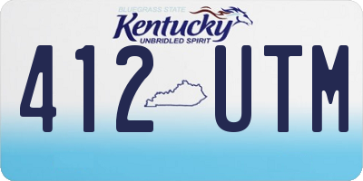 KY license plate 412UTM