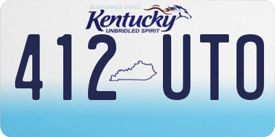 KY license plate 412UTO