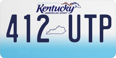 KY license plate 412UTP