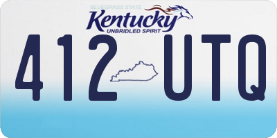 KY license plate 412UTQ