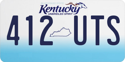 KY license plate 412UTS