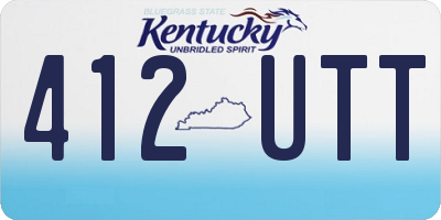 KY license plate 412UTT