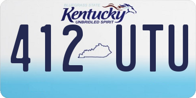 KY license plate 412UTU