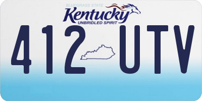 KY license plate 412UTV