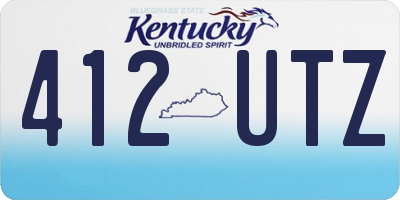 KY license plate 412UTZ