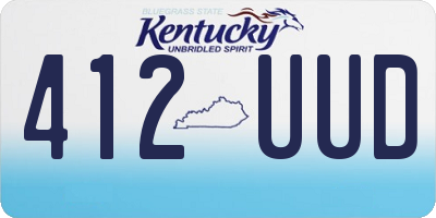 KY license plate 412UUD