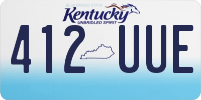 KY license plate 412UUE