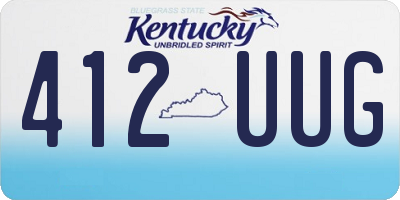 KY license plate 412UUG