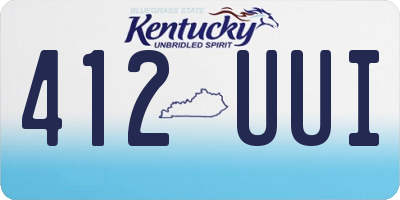 KY license plate 412UUI