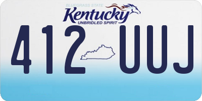 KY license plate 412UUJ