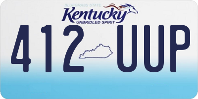 KY license plate 412UUP