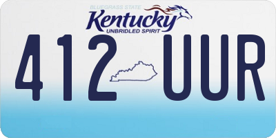 KY license plate 412UUR