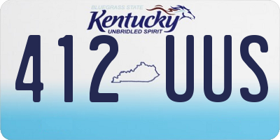 KY license plate 412UUS
