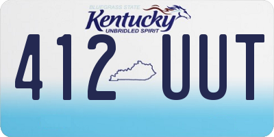 KY license plate 412UUT