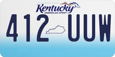 KY license plate 412UUW