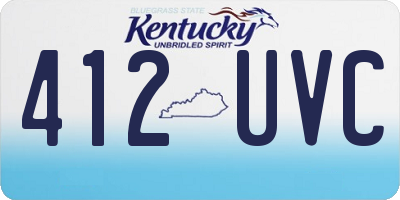 KY license plate 412UVC