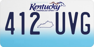 KY license plate 412UVG