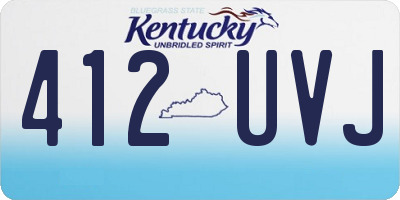 KY license plate 412UVJ