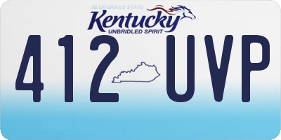 KY license plate 412UVP