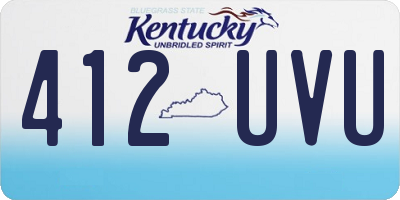 KY license plate 412UVU
