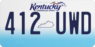 KY license plate 412UWD