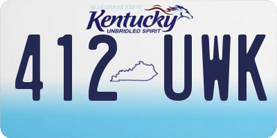 KY license plate 412UWK