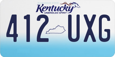 KY license plate 412UXG