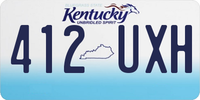 KY license plate 412UXH