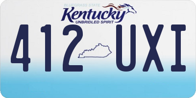 KY license plate 412UXI