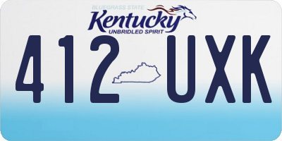 KY license plate 412UXK