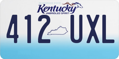 KY license plate 412UXL