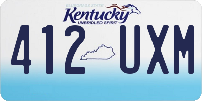KY license plate 412UXM