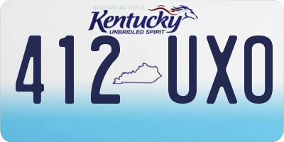 KY license plate 412UXO