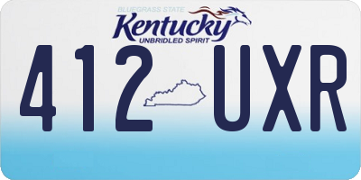 KY license plate 412UXR