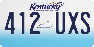 KY license plate 412UXS