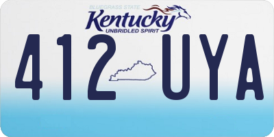 KY license plate 412UYA