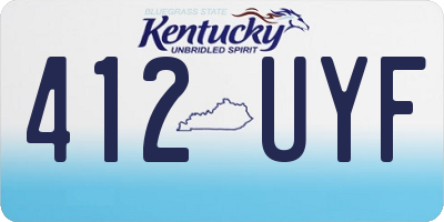 KY license plate 412UYF